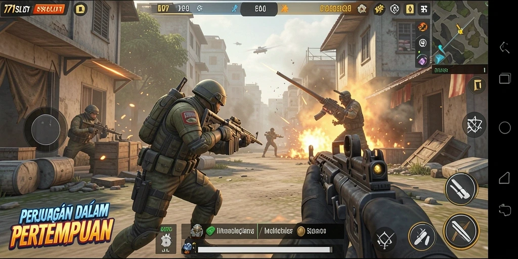 Tampilan gameplay seru dari 171SLOT dalam aksi FPS.