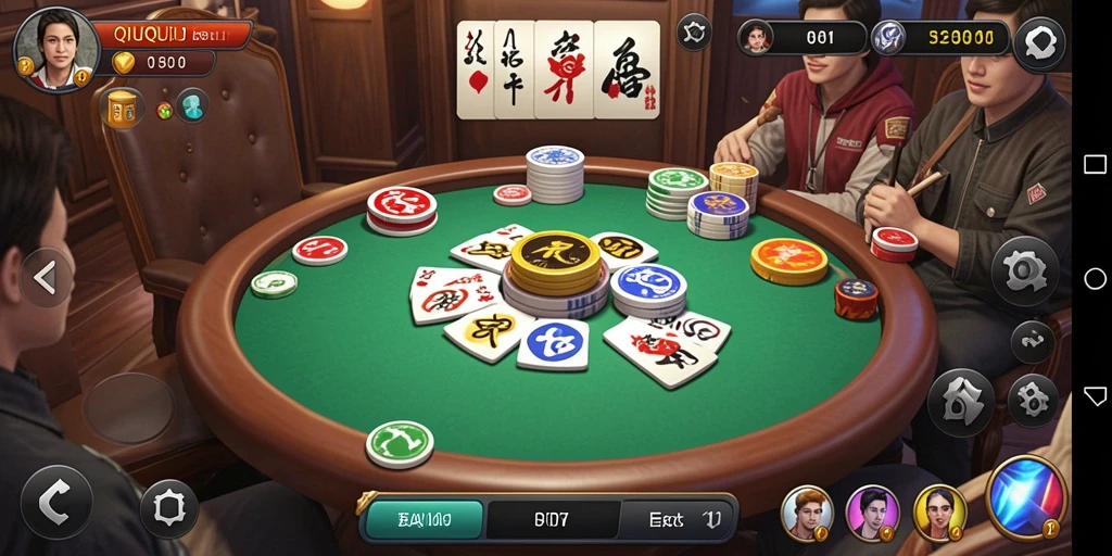 Tampilan gameplay QiuQiu yang seru dan menegangkan.