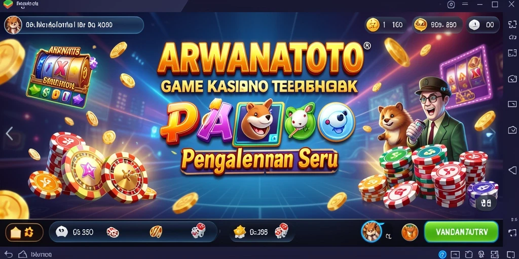 Screenshot permainan Kasino ARWANATOTO menampilkan aksi seru di meja permainan.