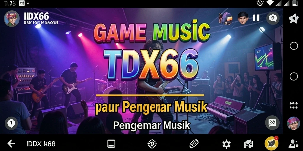 Screenshot IDX66 menampilkan gameplay seru dan menarik dengan berbagai tantangan musik.