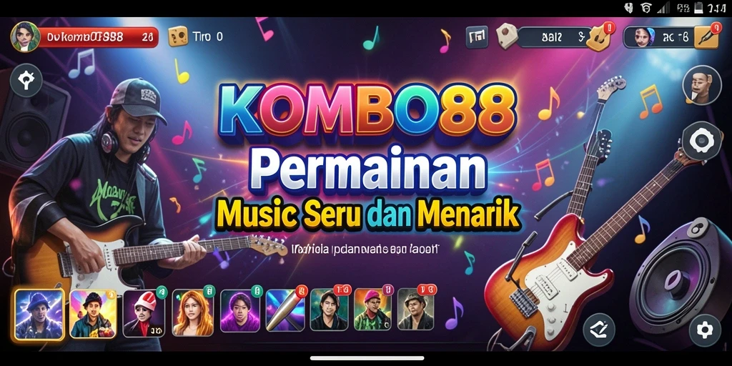 Tangkapan layar KOMBO88 menampilkan gameplay musik yang seru dan menantang.