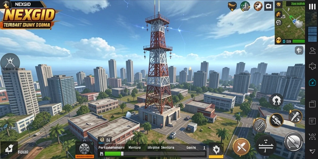 Gameplay seru dari NEXGID menara bertahan dari serangan musuh.