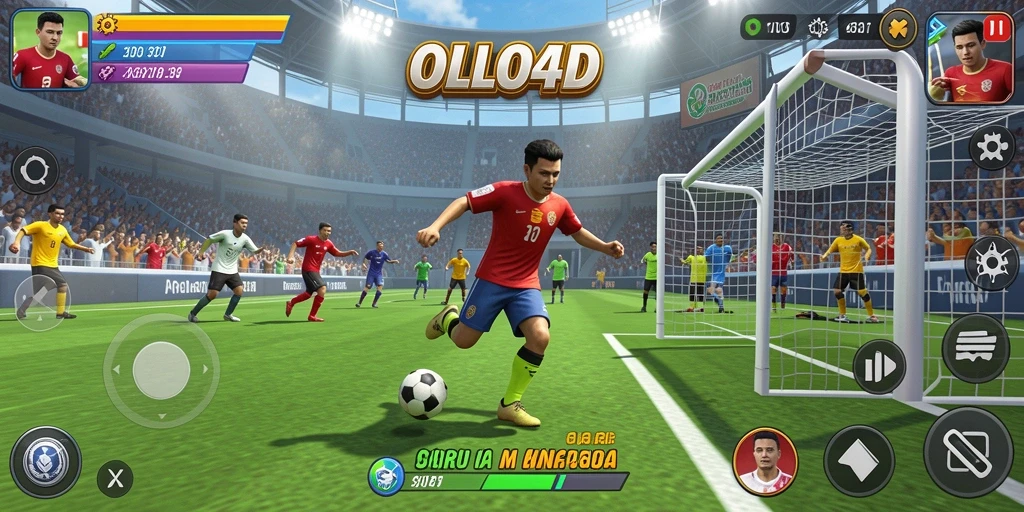 Tampilan gameplay seru dari OLLO4D dengan aksi olahraga intens.