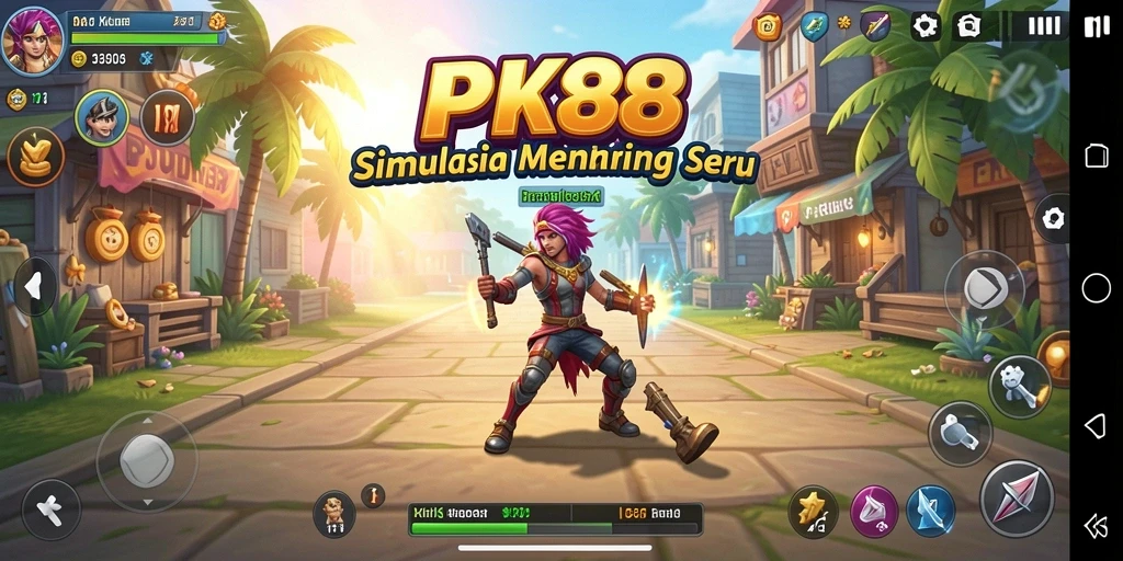 Tampilan gameplay PK88 dengan elemen simulasi yang mendalam.