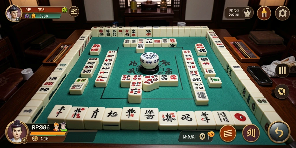 Screenshot menunjukkan gameplay Mahjong yang menarik dan dinamis.