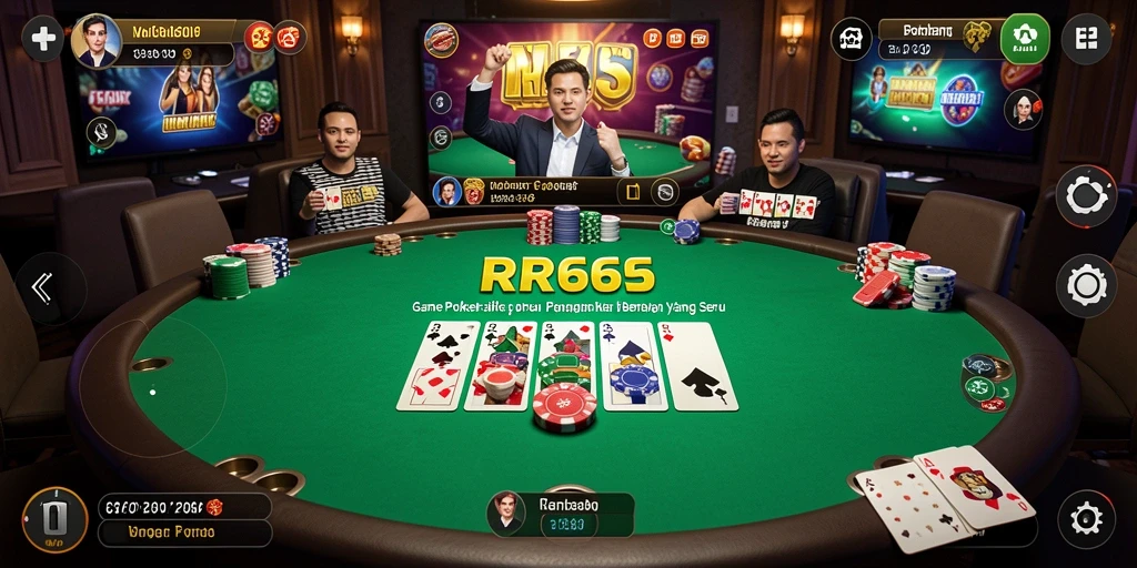 Tampilan gameplay Poker yang mendebarkan di RR666.