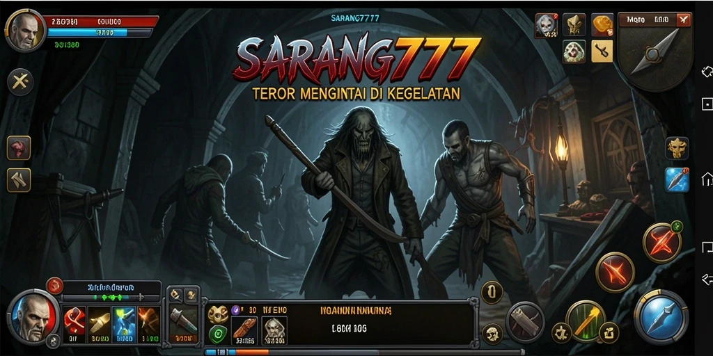 Tampilan menegangkan dari gameplay SARANG777 yang menakutkan.